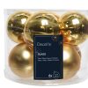 Kerstbal Glas 7.00cm 8 stuks - Goud