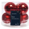 Kerstbal Glas 7.00cm 8 stuks - Rood