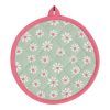 LM Pannenlap rond20cm - Daisy Flowers groen