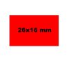 Etiket 26x16 fluor rood rechthoekig permanent 6 rol a 1000st