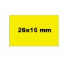 Etiket 26x16 fluor geel rechthoekig permanent  6 rol a 1000s