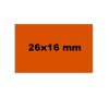 Etiket 26x16 fluor oranje rechthoekig permanent 6 rol a 1000