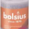 Bolsius Rustiek stompkaars 80/68 - Frosted Lavender