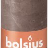 Bolsius Rustiek stompkaars 130/68 - Rustic Taupe