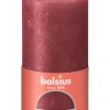 Bolsius Rustiek stompkaars Shimmer 130/68 - Red