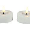 Countryfield LED Theelicht Maxi rustiek 6,7cm 2 stuks - wit