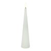 Countryfield LED Kegelkaars rustiek 5x5x25cm - wit