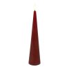 Countryfield LED Kegelkaars rustiek 5x5x25cm - rood