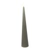Countryfield LED Kegelkaars rustiek 5x5x29,5cm - grijs