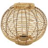 Countryfield LED windlicht convex Sabine L licht bruin