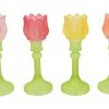 Countryfield Theelichthouder Tulp mat 22cm 4 assorti