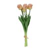 Countryfield Kunstbloem Tulipa boeket 47cm zalm/geel