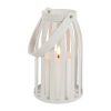 Countryfield Windlicht m/LED kaars Leon S wit 12x12x20cm
