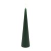 Countryfield LED Kegelkaars rustiek 5x5x25cm - donk. groen