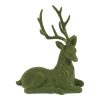 Countryfield Hert zittend gevlokt Mea S groen  20x10x24cm