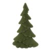Countryfield Kerstboom ovaal gevlokt Mea S groen  10x10x16cm