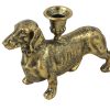 Countryfield Kandelaar teckel Miki 19,5x7x12,5cm - goud