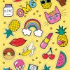 Funny Products Twinkle Stickers Glitter Sheet Pineapple