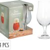 Bierglas met voet set 4 stuks 37cl