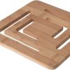 Onderzetter pannen bamboe 20x20cm assorti