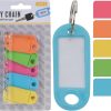 Sleutelhanger verwisselbaar etiket 10 stuks assorti