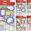 Geschenkstickers 20X30cm 4 assorti
