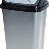 Afvalbak swing 5 Liter zwart/grijs
