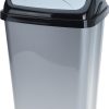 Afvalbak swing 16 Liter zwart/grijs