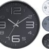 Wandklok 30 cm zilver 3 assorti
