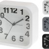 Alarmklok vierkant 13x13x5cm 3 assorti