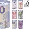 Spaarpot euro 80x127mm 6 assorti