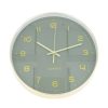 Wandklok 30cm gouden lijst - groen