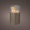 Lumineo LED kaars in glas incl. timer - 10.00x17.50cm