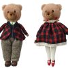Decoris Kerstbeer 24cm 2 assorti