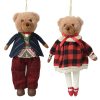 Decoris Kerstbeer 18cm 2 assorti