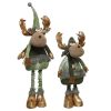 Rendier Polyester 2 assorti 15x17x70cm - Groen